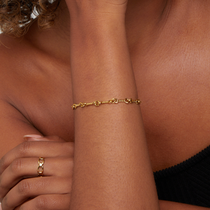 Figaro zlata vozlana zapestnica