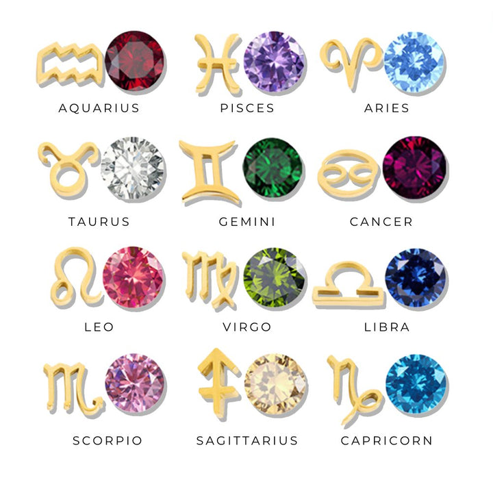 Astria Zodiakalna Ogrlica z Rožnim Kamnom