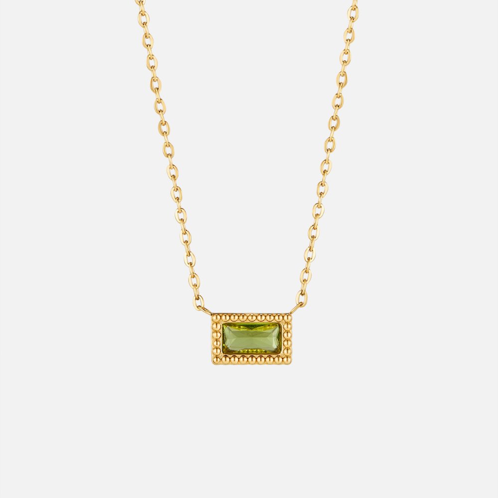 Ogrlica z rojstnim kamnom Baguette