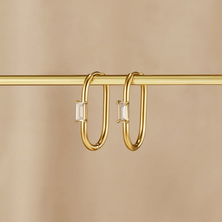 Kristalni in zlatih uhani Diana