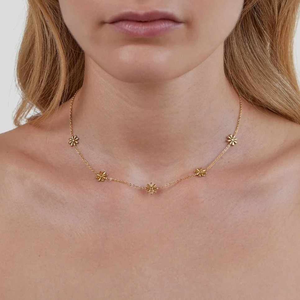 Ogrlica Flower Power iz 18K zlata