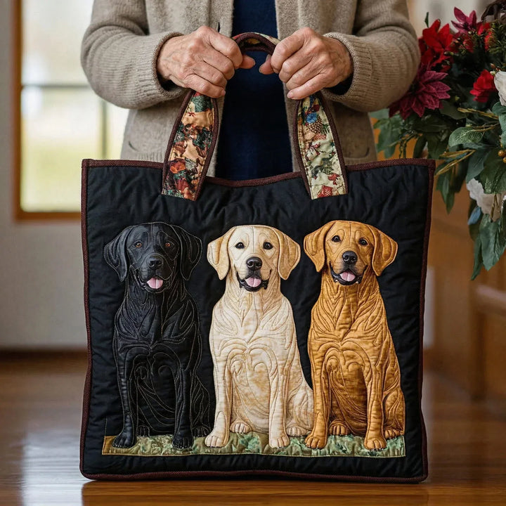 Ročno izdelana torba - Trije labradorci