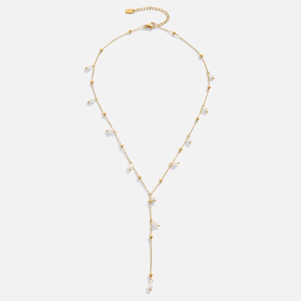 Ogrlica z bisernim obeskom Lariat