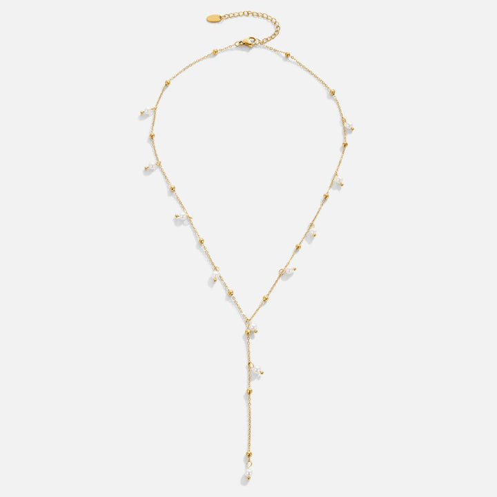 Ogrlica z bisernim obeskom Lariat