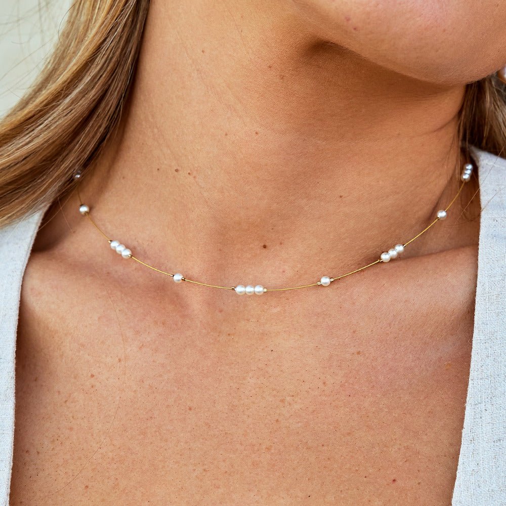 Gigi biserna choker ogrlica