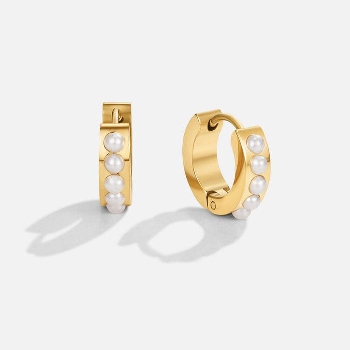 Zlati uhani Eula Pearl Hoop