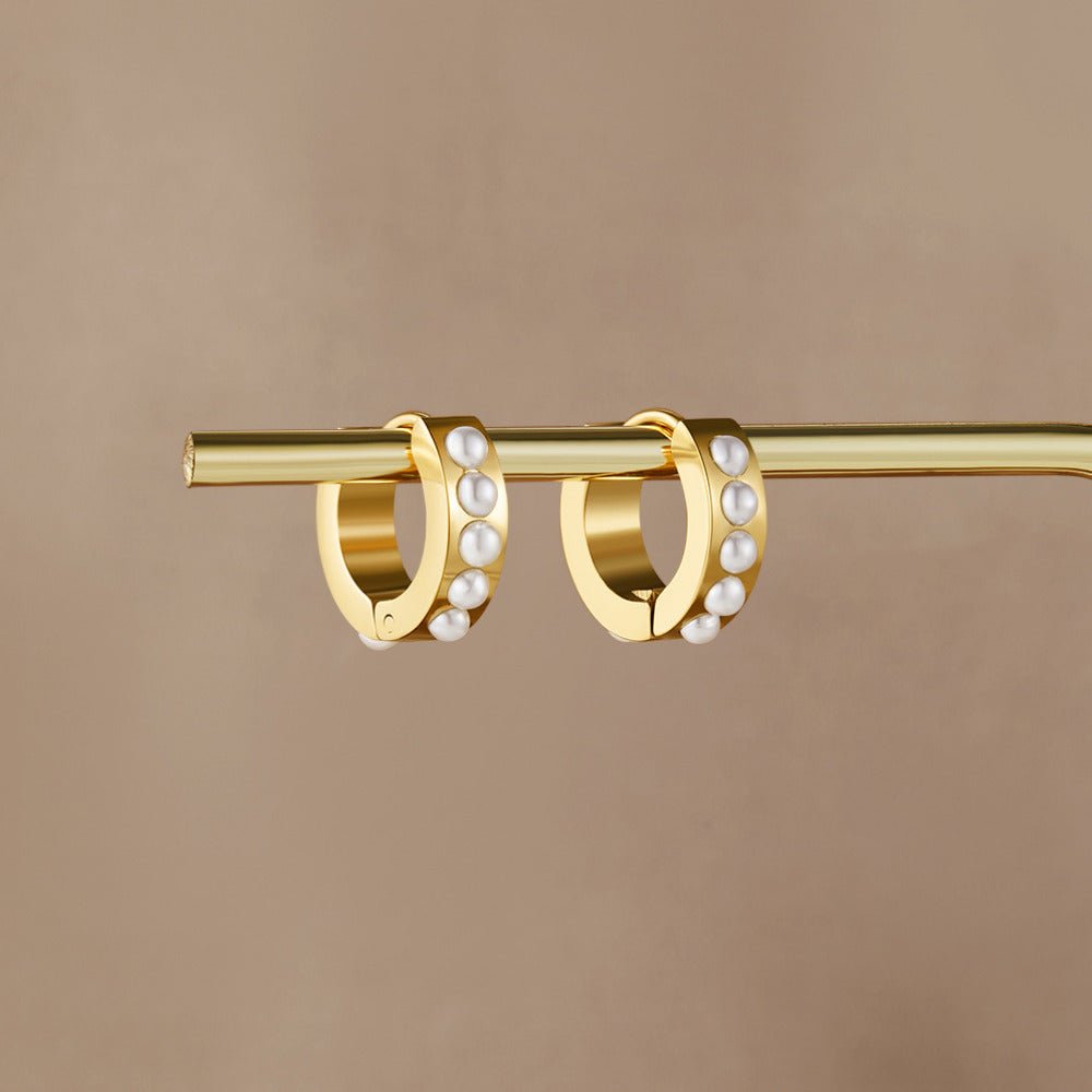 Zlati uhani Eula Pearl Hoop