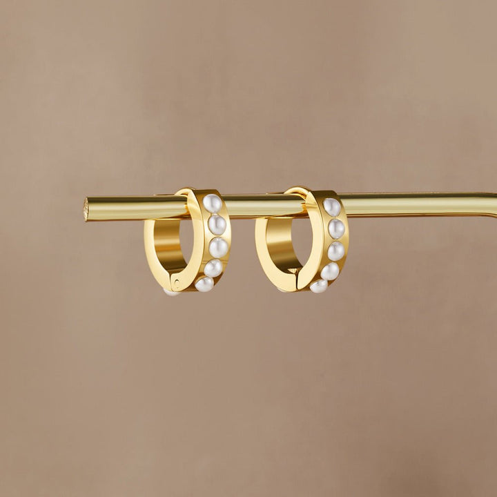 Zlati uhani Eula Pearl Hoop