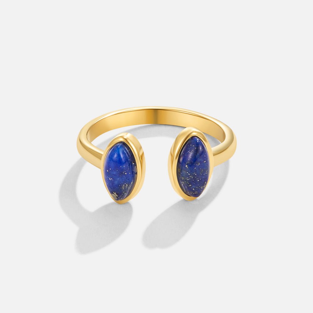 Zlati Lapis Lazuli Obroč