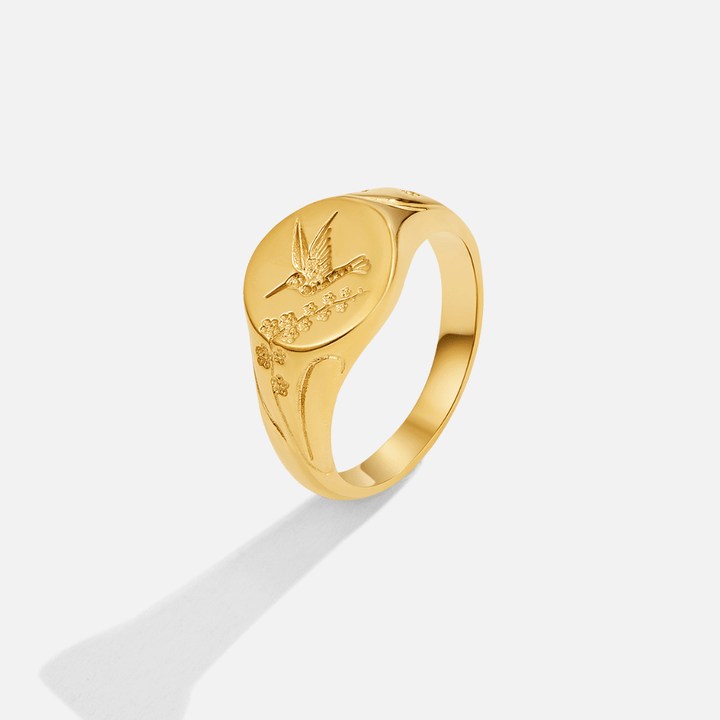 Zlat Hummingbird Prstan