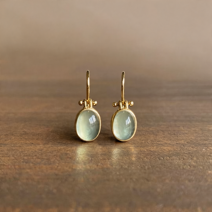 Vintage Zeleni Moonstone Uhani