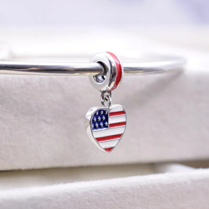 USA Heart Charm