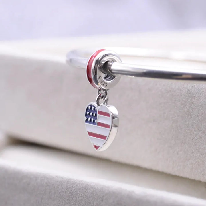 USA Heart Charm