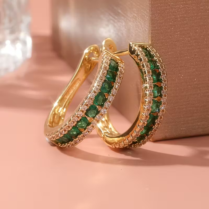 Uhani Emerald Glow