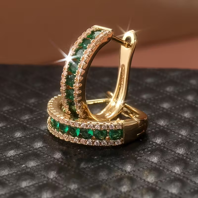 Uhani Emerald Glow