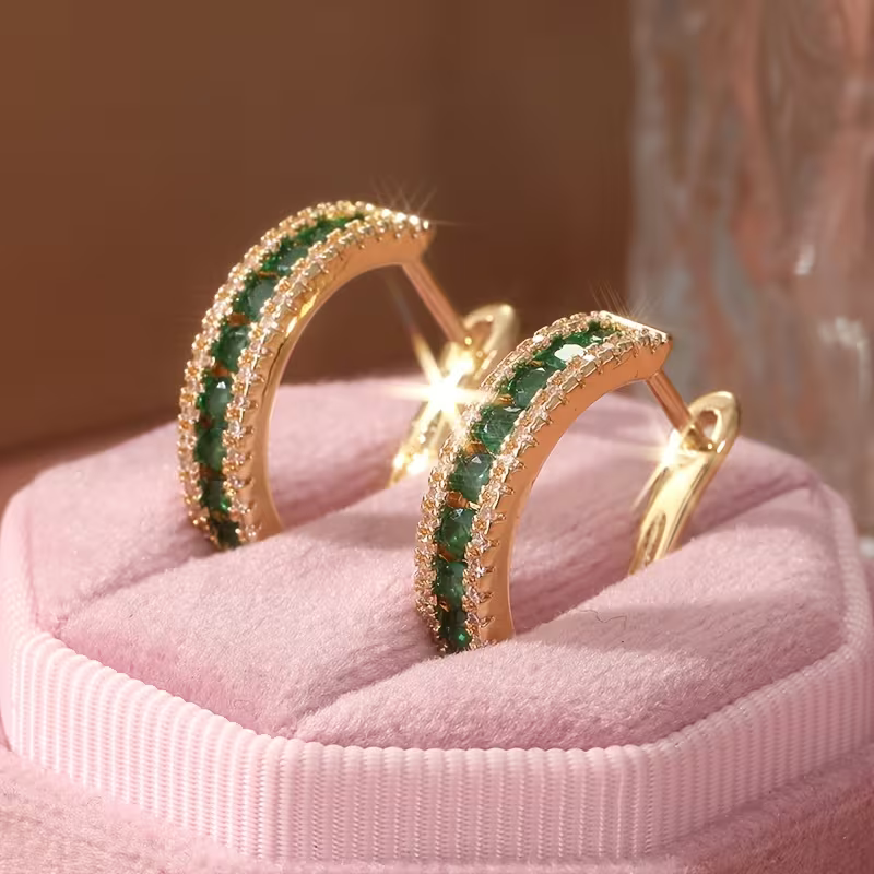 Uhani Emerald Glow