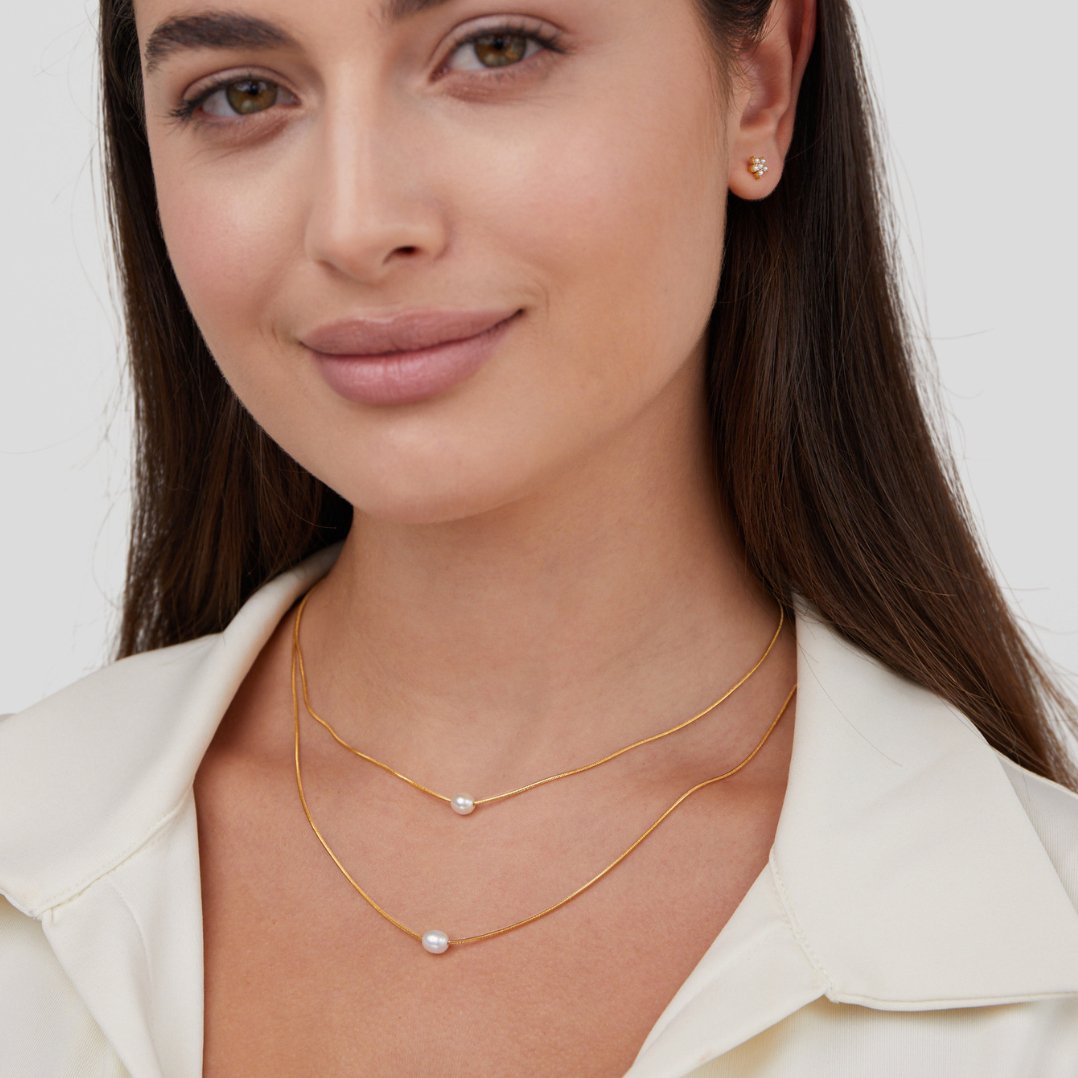 Necklace iz plastičnih sladkovodnih biserov