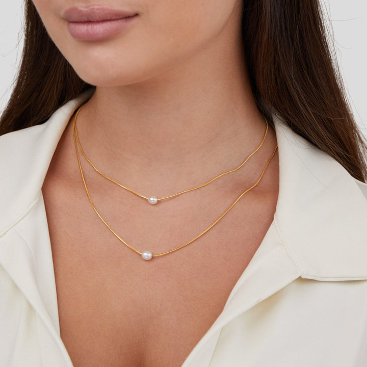 Necklace iz plastičnih sladkovodnih biserov