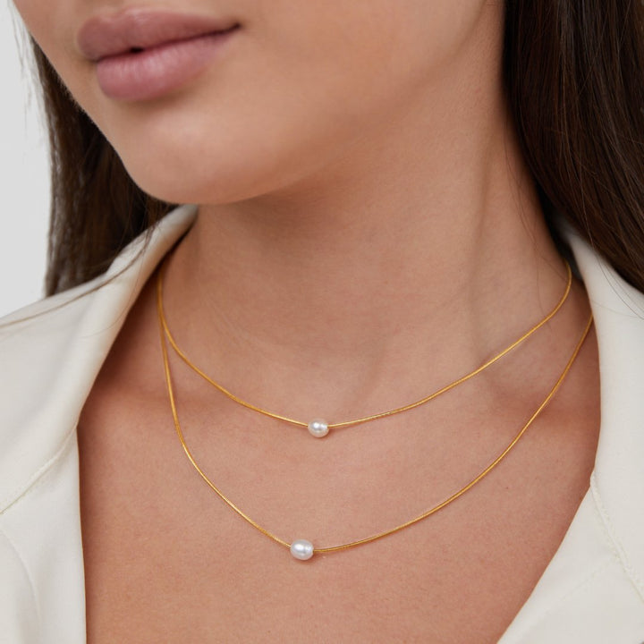 Necklace iz plastičnih sladkovodnih biserov