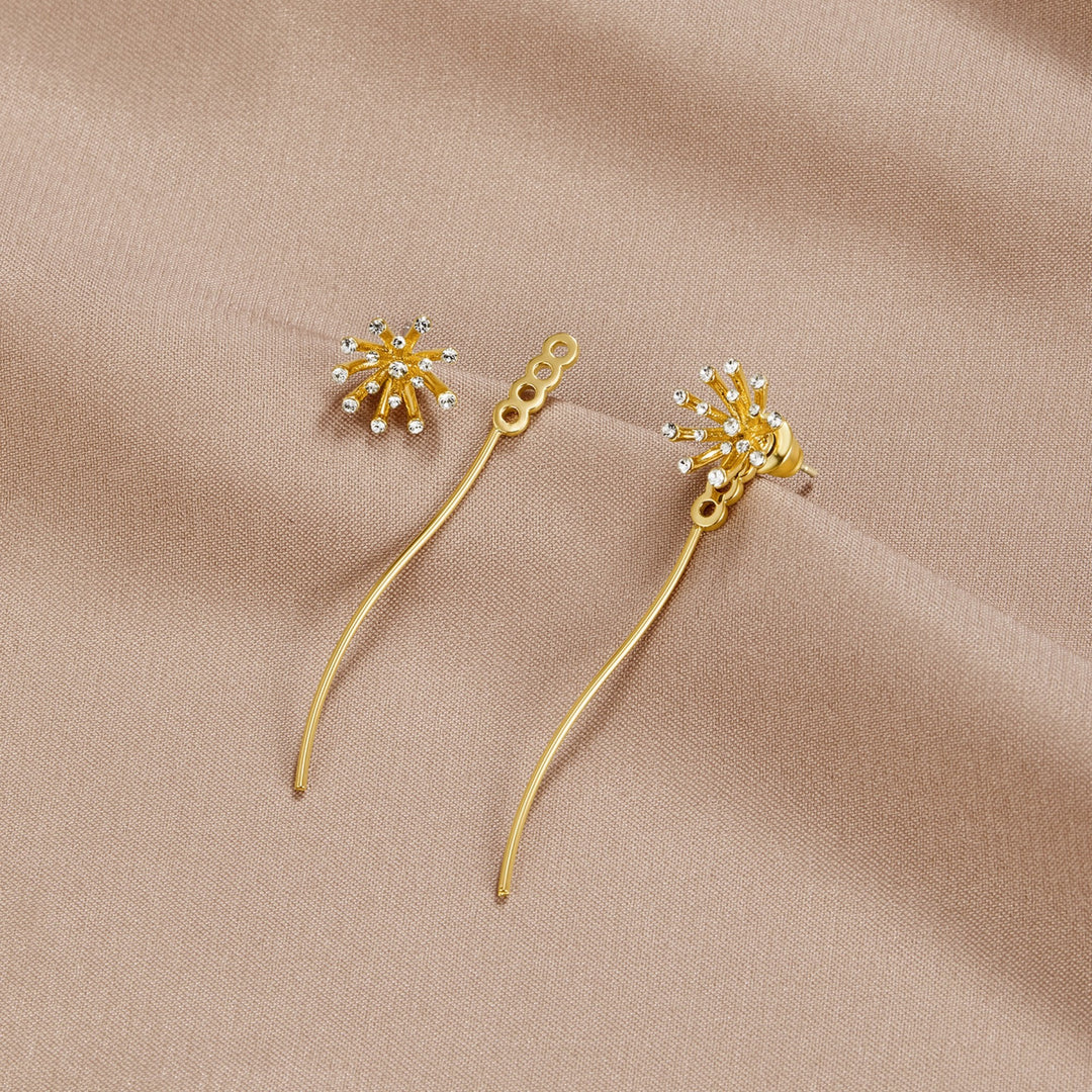 Naredi željo Dandelion 18K zlatih uhani