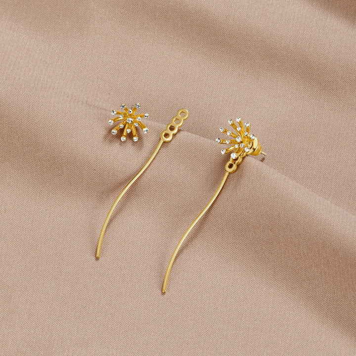 Naredi željo Dandelion 18K zlatih uhani