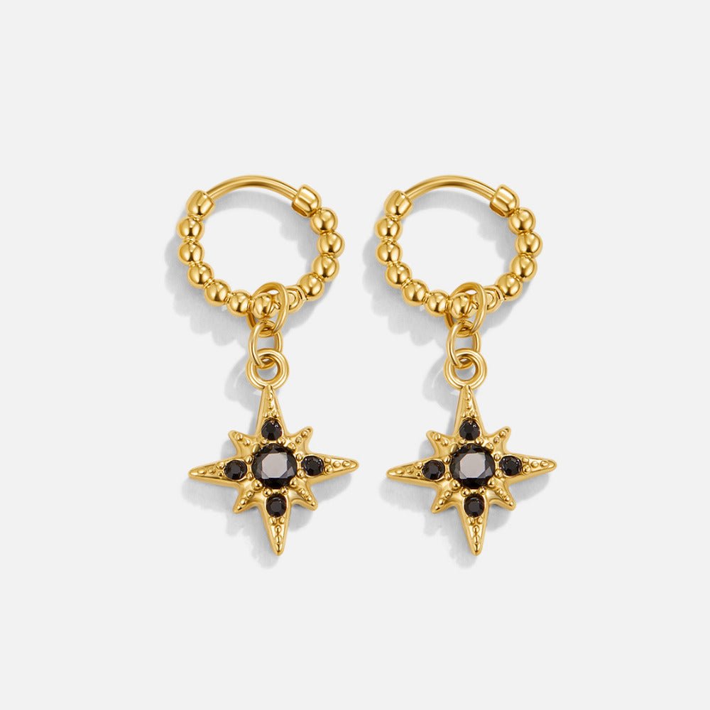Midnight Luxe Drop Hoop Uhani