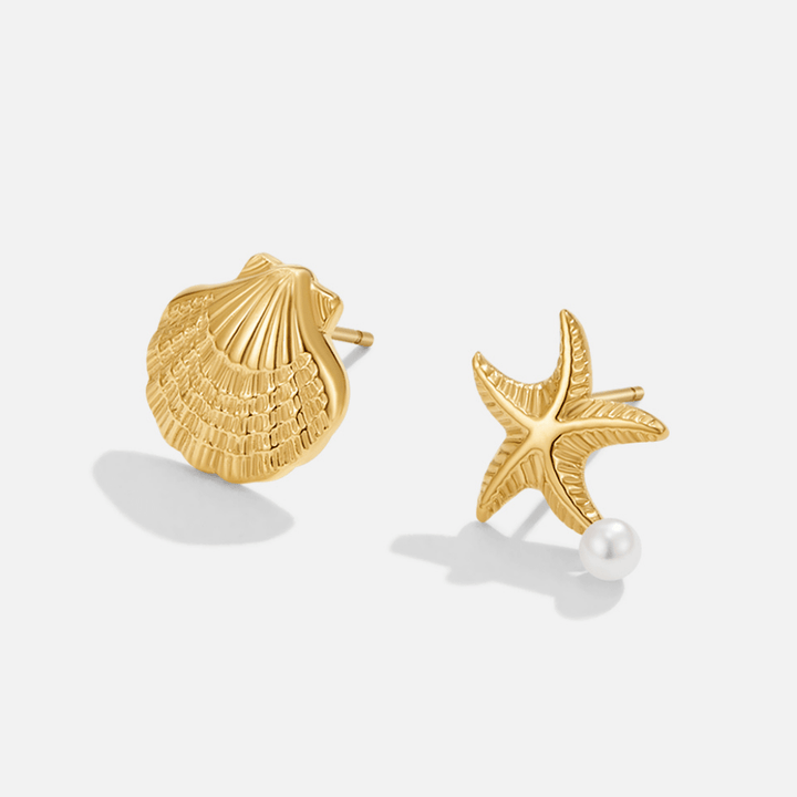 Zlati uhani Naia Shell & Starfish