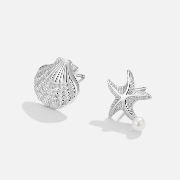 Srebrni uhani Naia Shell & Starfish
