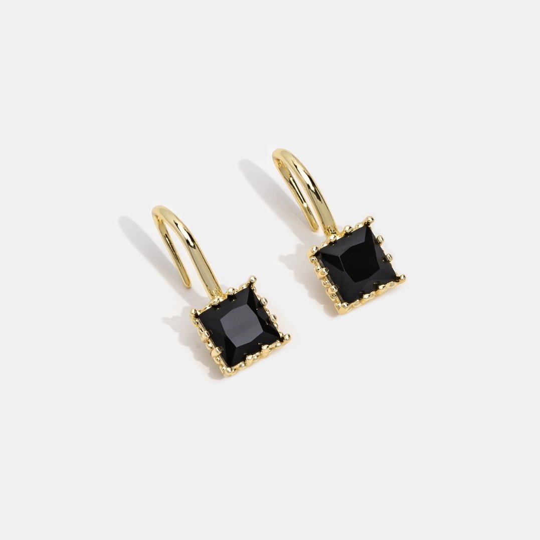 Uhani Piper Black Crystal Drop