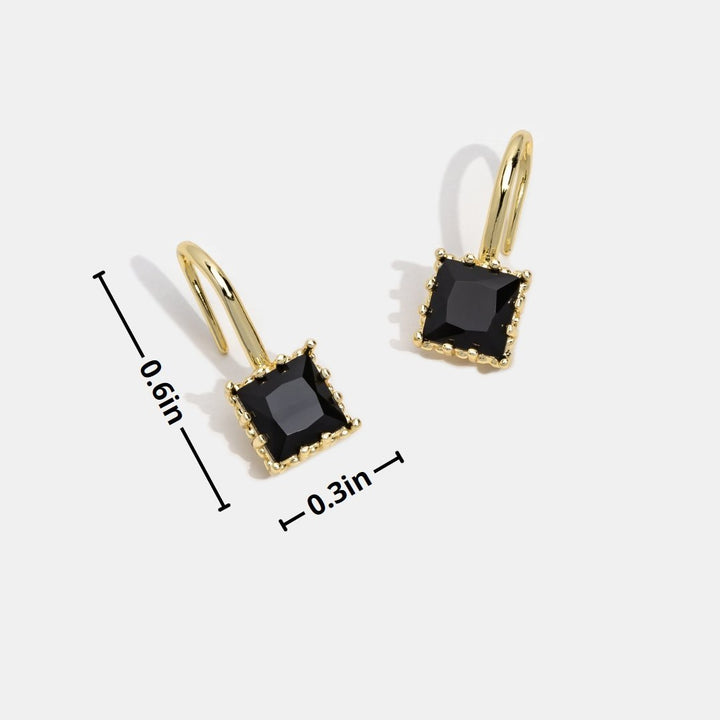 Uhani Piper Black Crystal Drop