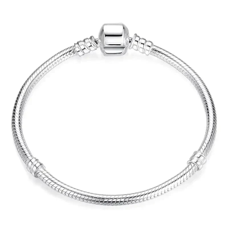 🎁 Preprosta srebrna zapestnica s charms