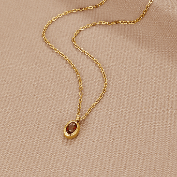 Ruby Red Crystal Necklace