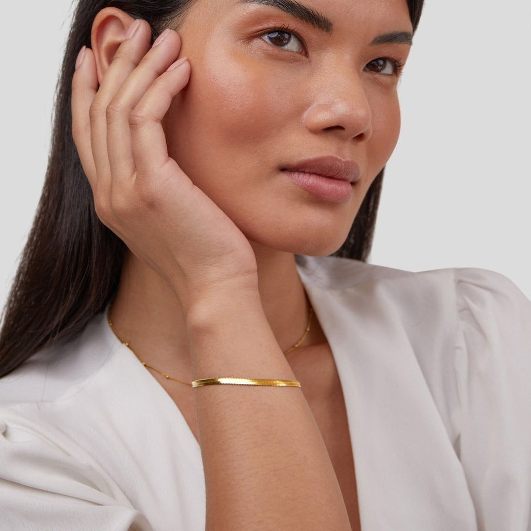 Zlata zapestnica Sarya Snake Chain