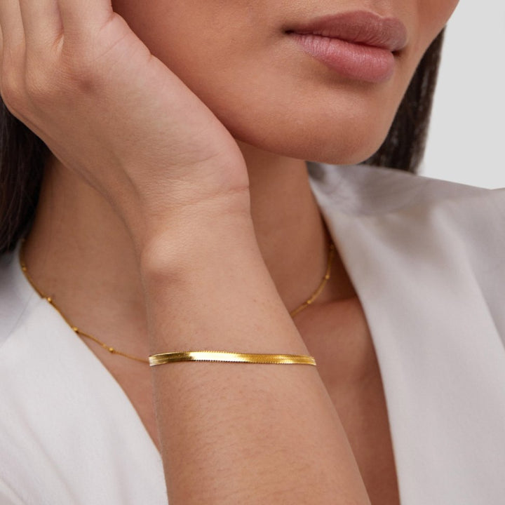 Zlata zapestnica Sarya Snake Chain