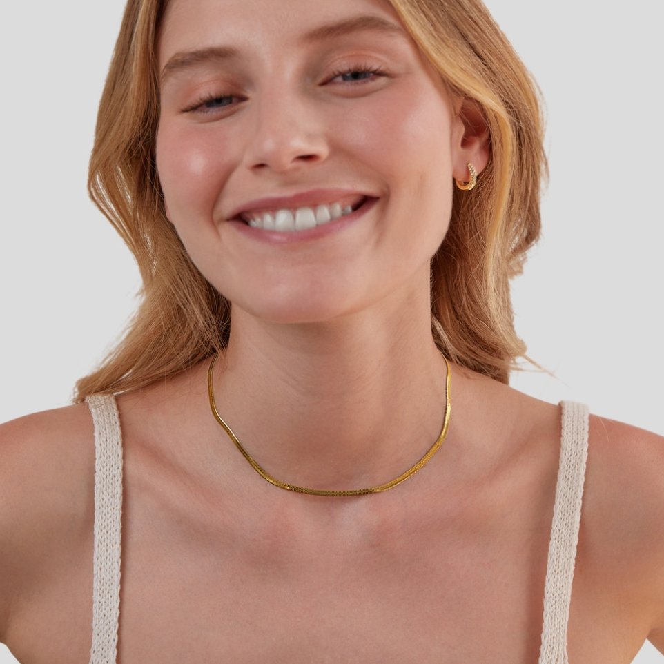 Zlati Ogrlica Sarya Snake Chain