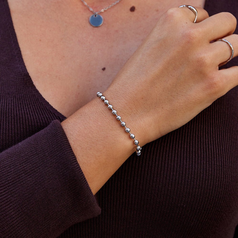 Srebrna Lulu Bead Zapestnica