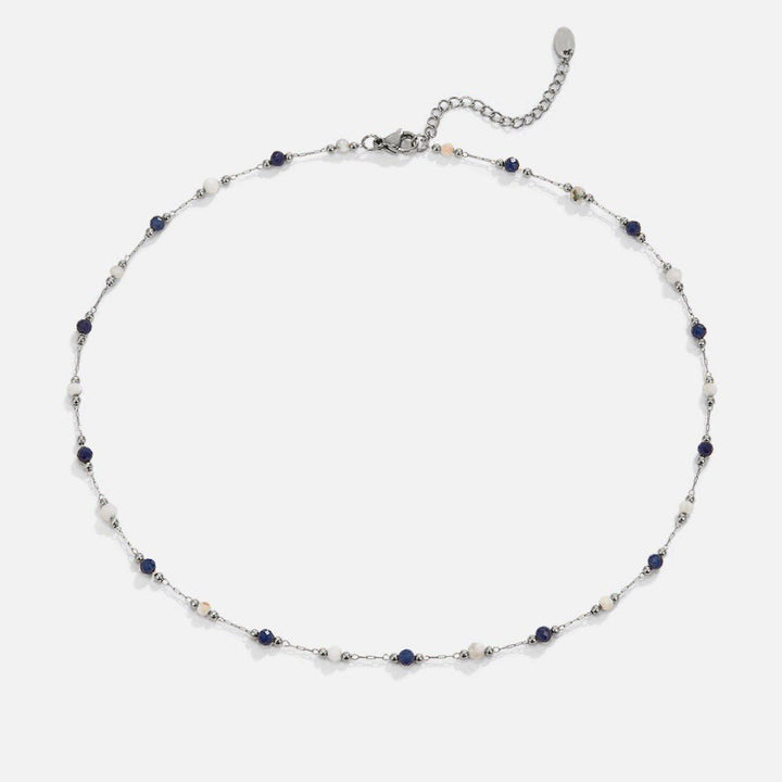 Srebrna Lulu Midnight Beaded Stone Ogrlica