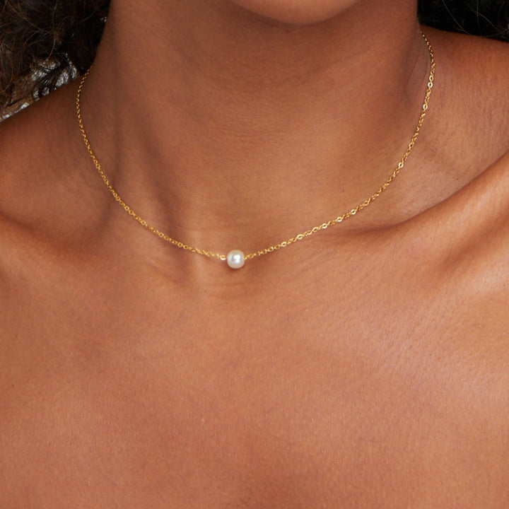 Ogrlica Solitaire Gold Pearl