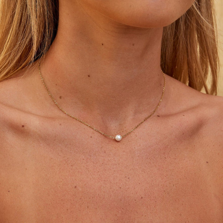 Ogrlica Solitaire Gold Pearl