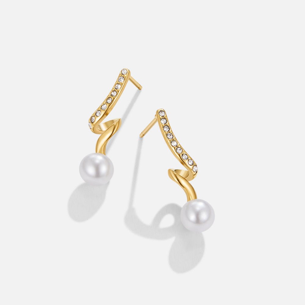 Uhani Tamara Pearl Wave