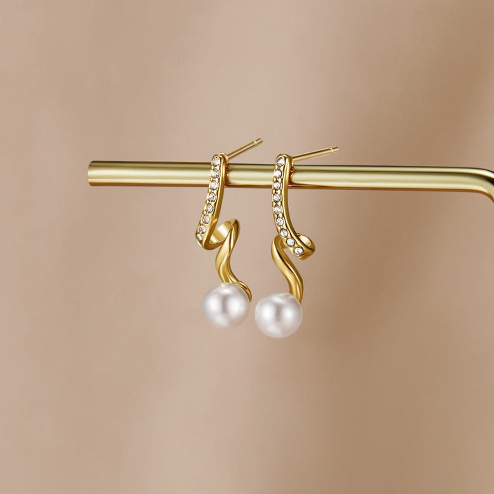 Uhani Tamara Pearl Wave